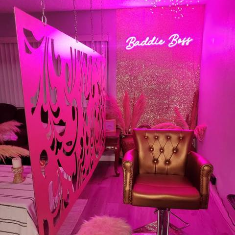 split neon sign for home